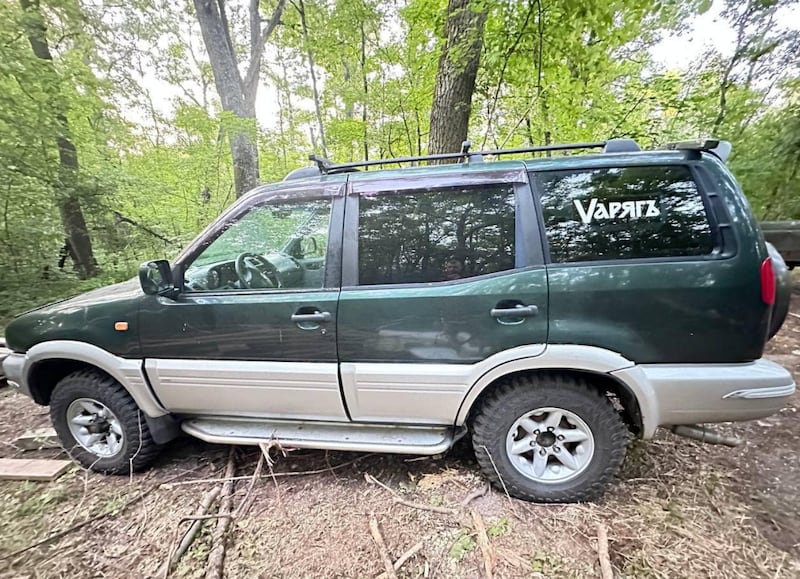 Screenshot of a photo posted on the official Facebook page of the Russian Embassy in North Korea that shows a Russia sports utility vehicle named “Varyag”.