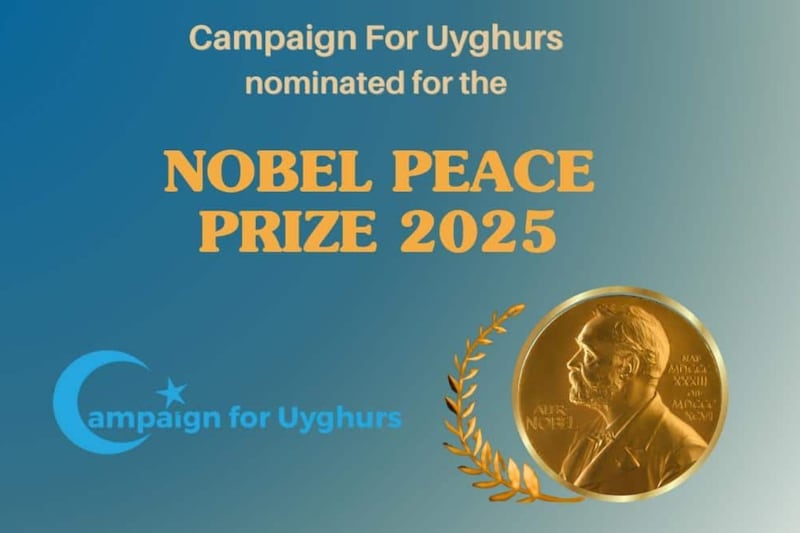 A Campaign for Uyghurs press release announcing they have been nominated for the 2025 Nobel Peace Prize.